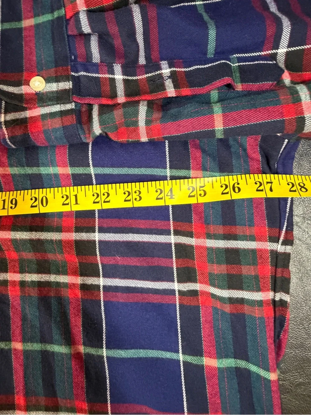 Polo by Ralph Lauren Navy Red Green Plaid Button-Down Shirt